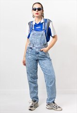 Vintage 80's Acid wash denim overalls dungarees women