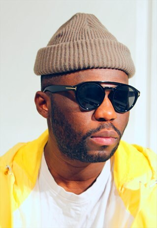 AVIATOR SUNGLASSES DOUBLE FRAME - BLACK
