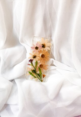 HANDMADE PHONE CASE/ PHONE COVER WITH REAL PRESSED FLOWERS