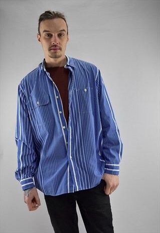 VINTAGE 90S RALPH LAUREN DECKCHAIR STRIPED SHIRT