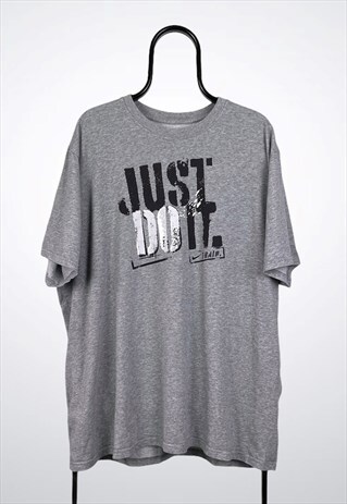 VINTAGE NIKE T-SHIRT JUST DO IT SWOOSH GREY XXL