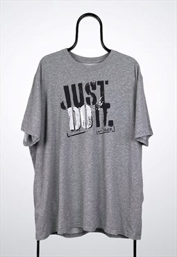 Vintage Nike T-Shirt Just Do It Swoosh Grey XXL