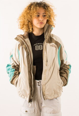 VINTAGE OFF WHITE THE NORTH FACE HYVENT JACKET COAT