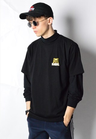 VINTAGE 90S BLACK MINIMALIST T-SHIRT