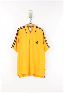 Adidas Vintage 90's Polo in Yellow  - L