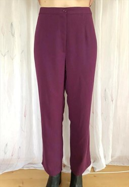 Purple straight classic vintage trousers