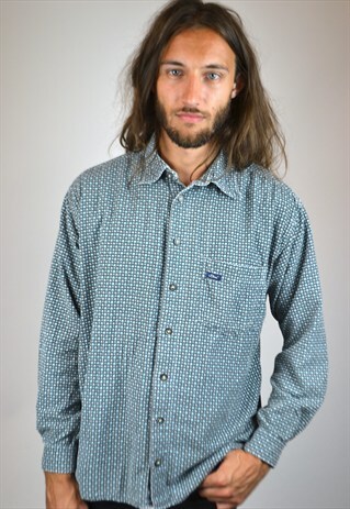 VINTAGE 90'S CIRCLE PATTERN CORDUROY SHIRT