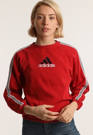 VINTAGE ADIDAS EMBROIDERED SPELLOUT SWEATSHIRT