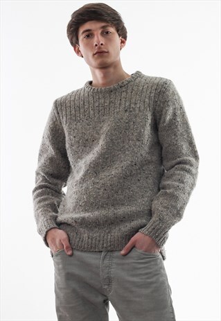 VINTAGE NORSE PROJECT SWEATER GREY KNITTED