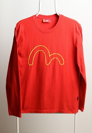 VINTAGE EMBROIDERED SEAGULL LOGO TOP RED