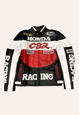 Honda Vintage Leather Racing Jacket S