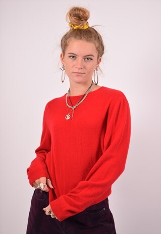 VINTAGE BENETTON JUMPER SWEATER RED