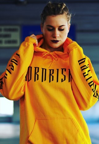 BORN RISKY APPAREL YELLOW X BLACK HOODIE