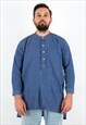 SANFOR Vintage XL Men's Pullover Pinstriped Shirt Cotton