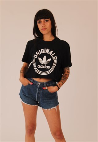 90S ADIDAS CROPPED TSHIRT CROP TOP