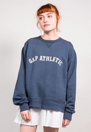 VINTAGE 90'S BLUE GAP ATHLETIC SWEATSHIRT JUMPER