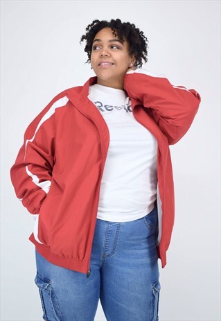 VINTAGE 90'S RED RUSSELL ATHLETICS FULL ZIP JACKET