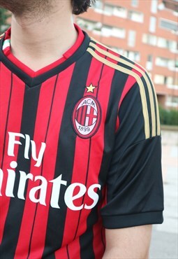 y2k Vintage nos AC Milan home football jersey