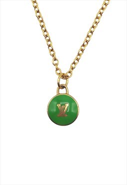 Authentic Louis Vuitton Charm Reworked, color Green