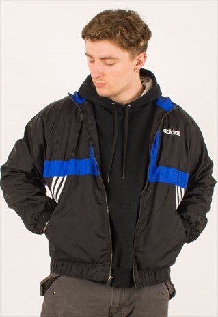 VINTAGE 90S ADIDAS WINDBREAKER JACKET MEDIUM
