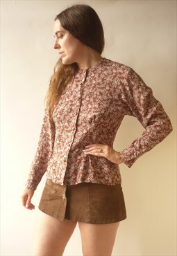LAURA ASHLEY 1990's Vintage Floral Printed Long Sleeve Shirt