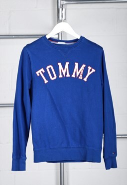 Vintage Tommy Hilfiger Sweatshirt in Blue Pullover Jumper XS