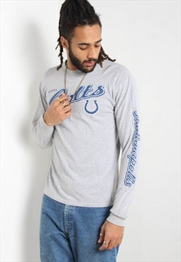 VIntage Indianapolis Colts Long Sleeve T-shirt Grey