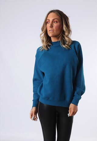 SWEATSHIRT JUMPER OVERSIZED PLAIN UK 12 (HD1W)