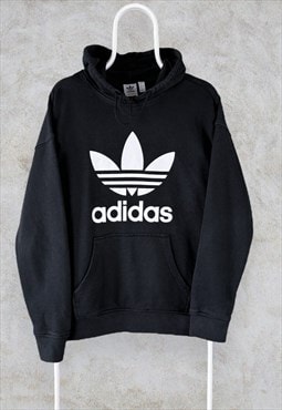 Adidas Originals Black Hoodie Pullover Womens UK 14 Medium