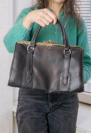 VINTAGE 70'S BLACK RETRO BAG