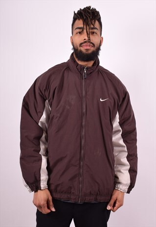 NIKE MENS VINTAGE PADDED JACKET LARGE BROW90'S