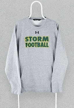 Under Armour Grey Sweatshirt Spell Out Storm Mens Large