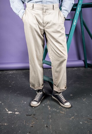 VINTAGE 1980S DOCKERS BEIGE TROUSERS