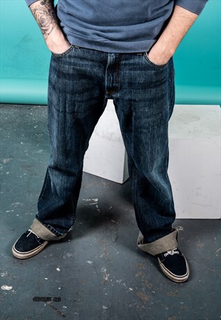VINTAGE LEVI'S 527 JEANS IN BLUE DENIM