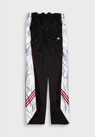 ADIDAS BLACK 90S TRACKSUIT SHELL BOTTOMS