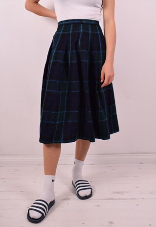PENDLETON WOMENS VINTAGE SKIRT W30 MULTI CHECK 90S