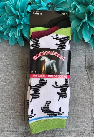 UNICORN ANKLE SOCKS 3 PACK