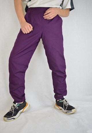 VINTAGE UMBRO PURPLE SKI SPORTS RAVE JOGGERS