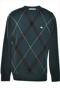 Lacoste Checked Jumper - M