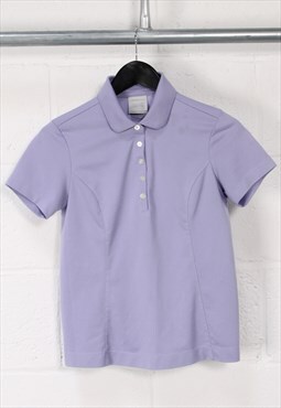Vintage Nike Golf Polo Shirt Top in Purple Small