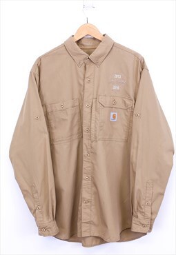 Vintage Carhartt Shirt Tan With Inner Mesh Lining And Pocket