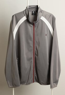 Vintage Starter Sportswear Track Jacket Logo Grey White