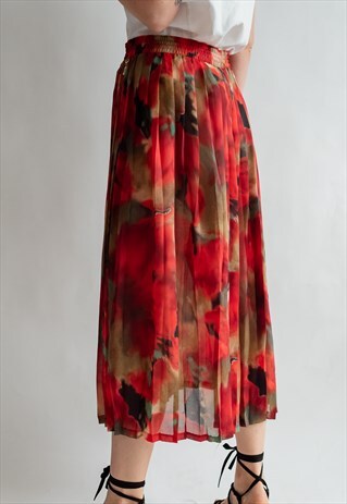 VINTAGE 70S ABSTRACT SHEER SKIRT