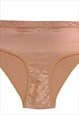 GOLD SATIN HIGH WAIST FULL BUM KNICKER ELASTICATE PANTIES
