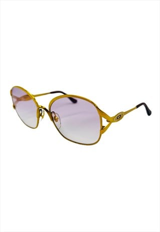 Christian Dior Sunglasses Round Pink Tinted Gold Oversized 