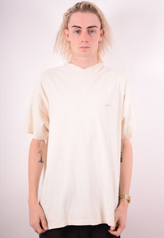 NIKE MENS VINTAGE T-SHIRT TOP XL BEIGE 90S