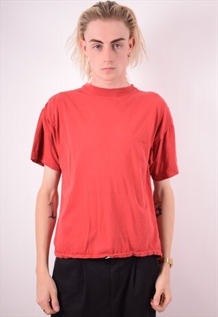 WRANGLER MENS VINTAGE T-SHIRT TOP MEDIUM RED 90S