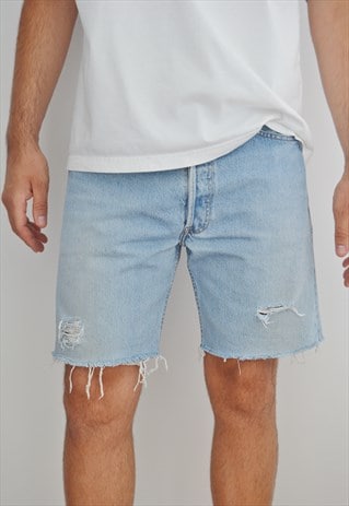 VINTAGE DISTRESSED LEVI'S 501 DENIM SHORTS