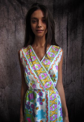 VINTAGE 60S RETRO MAXI DRESS