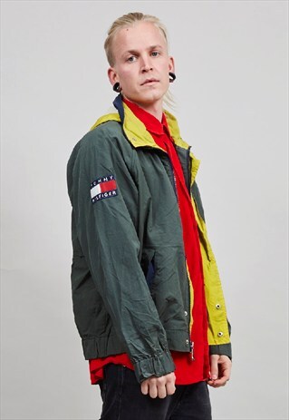 VINTAGE TOMMY HILFIGER HOODED SHELL JACKET